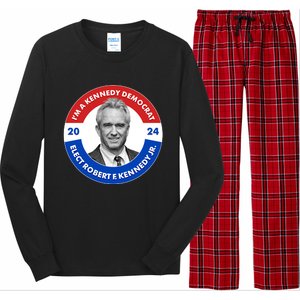 Im A Kennedy Democrat Elect Robert F Kennedy Jr For President Emblem Button Long Sleeve Pajama Set