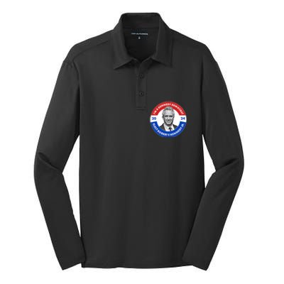 Im A Kennedy Democrat Elect Robert F Kennedy Jr For President Emblem Button Silk Touch Performance Long Sleeve Polo