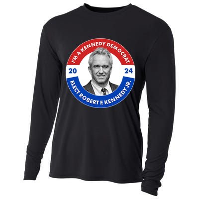 Im A Kennedy Democrat Elect Robert F Kennedy Jr For President Emblem Button Cooling Performance Long Sleeve Crew