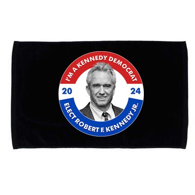 Im A Kennedy Democrat Elect Robert F Kennedy Jr For President Emblem Button Microfiber Hand Towel