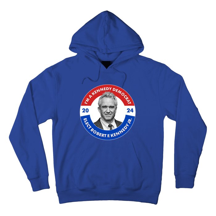 Im A Kennedy Democrat Elect Robert F Kennedy Jr For President Emblem Button Hoodie