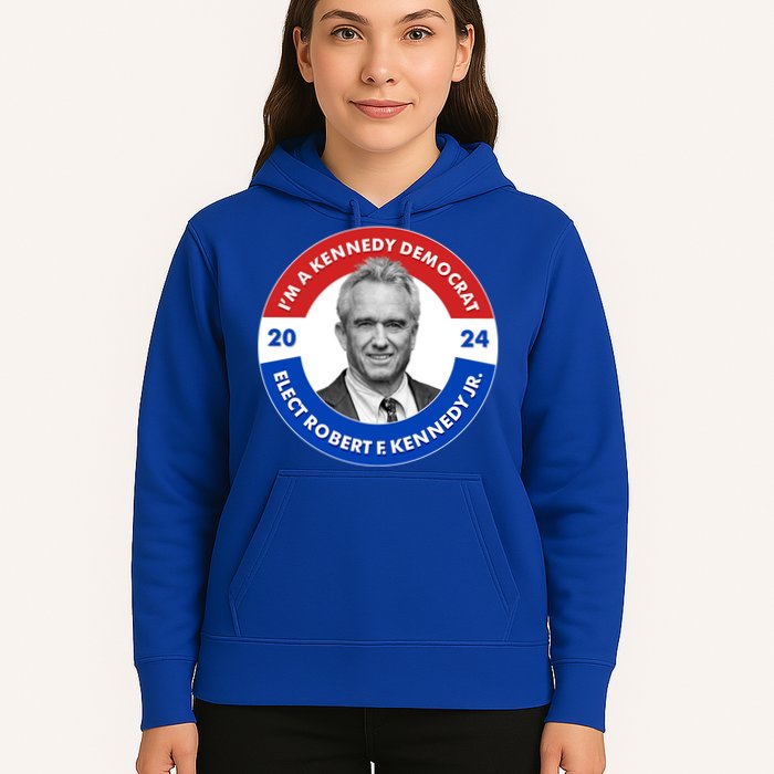 Im A Kennedy Democrat Elect Robert F Kennedy Jr For President Emblem Button Hoodie