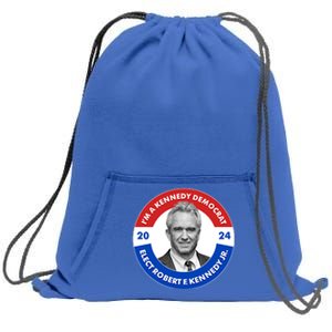 Im A Kennedy Democrat Elect Robert F Kennedy Jr For President Emblem Button Sweatshirt Cinch Pack Bag