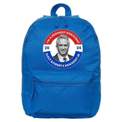 Im A Kennedy Democrat Elect Robert F Kennedy Jr For President Emblem Button 16 in Basic Backpack