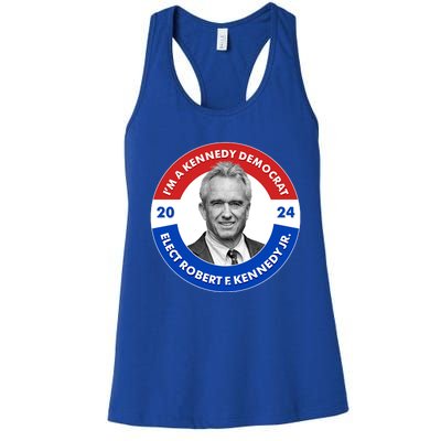 Im A Kennedy Democrat Elect Robert F Kennedy Jr For President Emblem Button Women's Racerback Tank