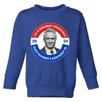 Im A Kennedy Democrat Elect Robert F Kennedy Jr For President Emblem Button Toddler Sweatshirt