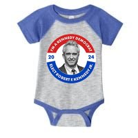 Im A Kennedy Democrat Elect Robert F Kennedy Jr For President Emblem Button Infant Baby Jersey Bodysuit