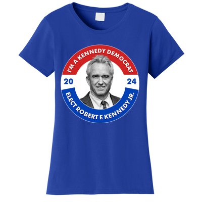 Im A Kennedy Democrat Elect Robert F Kennedy Jr For President Emblem Button Women's T-Shirt