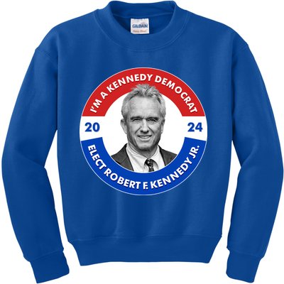 Im A Kennedy Democrat Elect Robert F Kennedy Jr For President Emblem Button Kids Sweatshirt