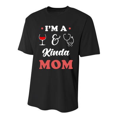 I'm A Kinda Mom Nurrse Mother's Day Gift Youth Performance Sprint T-Shirt