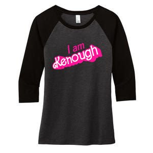 I Am Kenough Shirts Women's Tri-Blend 3/4-Sleeve Raglan Shirt