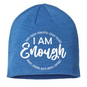 I Am Kind Enough Loved Inspirational Motivational Sustainable Beanie