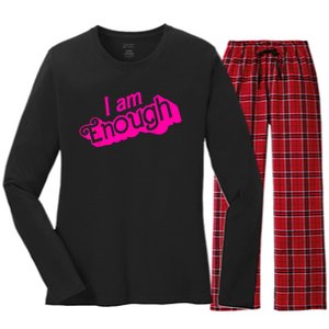 I Am Kenough Funny I Am Kenough Women's Long Sleeve Flannel Pajama Set 