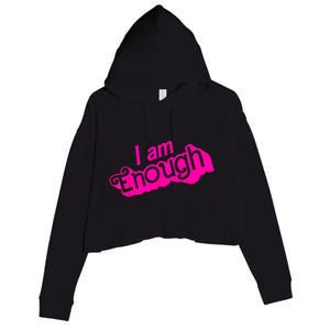 I Am Kenough Funny I Am Kenough Crop Fleece Hoodie