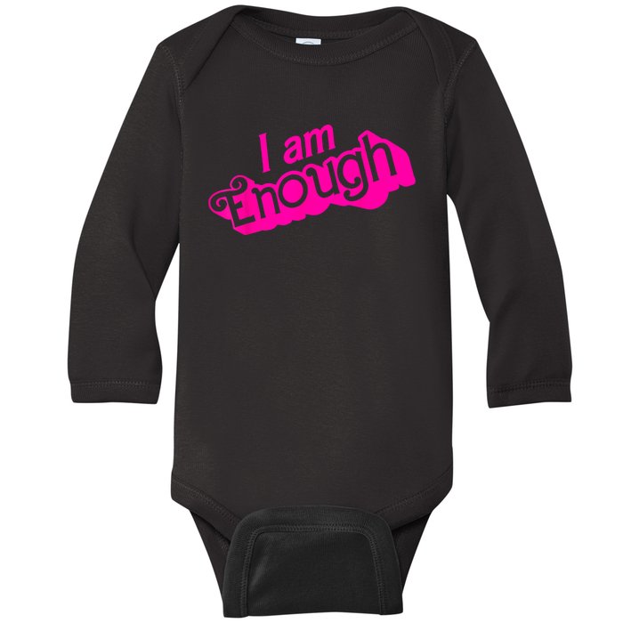 I Am Kenough Funny I Am Kenough Baby Long Sleeve Bodysuit