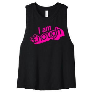 I Am Kenough Funny I Am Kenough Women's Racerback Cropped Tank