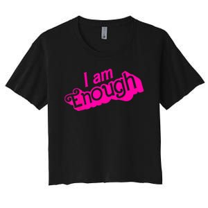 I Am Kenough Funny I Am Kenough Women's Crop Top Tee