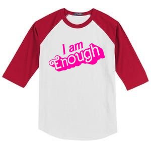 I Am Kenough Funny I Am Kenough Kids Colorblock Raglan Jersey