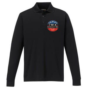 IM A Knucklehead At Times Tim Walz Quote Harris Walz 2024 Performance Long Sleeve Polo