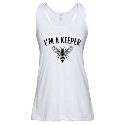 Im A Keeper Funny Beekeeper Beekeeping Ladies Essential Flowy Tank