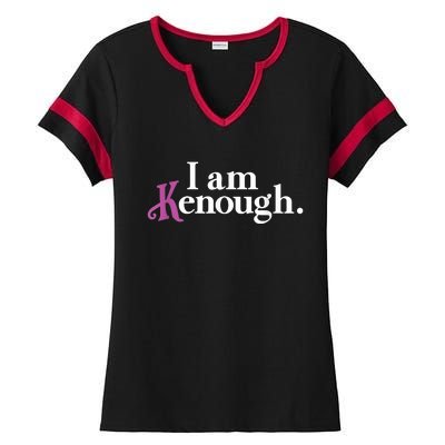 I Am Kenough Funny Colorful Ladies Halftime Notch Neck Tee