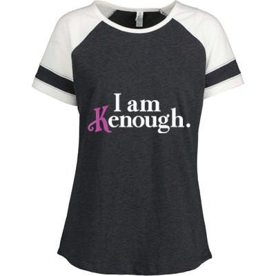 I Am Kenough Funny Colorful Enza Ladies Jersey Colorblock Tee