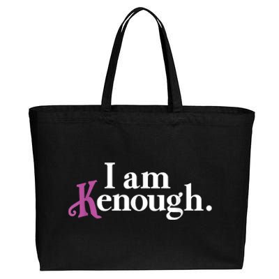 I Am Kenough Funny Colorful Cotton Canvas Jumbo Tote