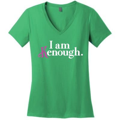 I Am Kenough Funny Colorful Women's V-Neck T-Shirt