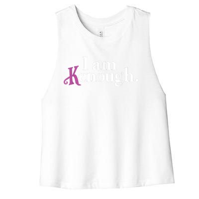 I Am Kenough Funny Colorful Women's Racerback Cropped Tank