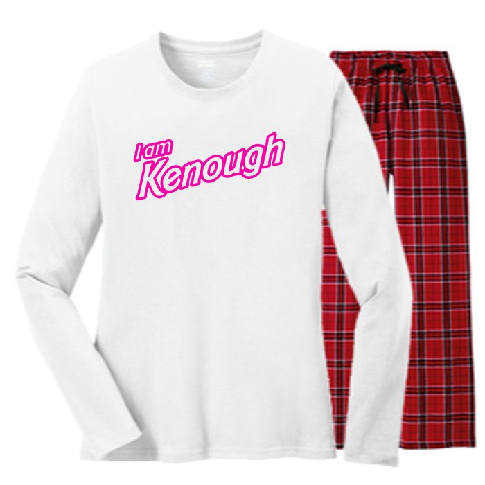 I Am Kenough Women's Long Sleeve Flannel Pajama Set 