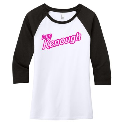 I Am Kenough Women's Tri-Blend 3/4-Sleeve Raglan Shirt