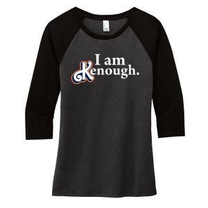 I Am Kenough Women's Tri-Blend 3/4-Sleeve Raglan Shirt