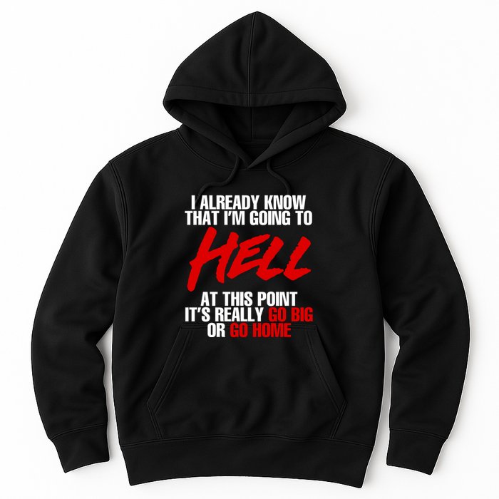 I Already Know That I’m Going To Hell At This Point It’s Really Go Big Or Go Hom Hoodie