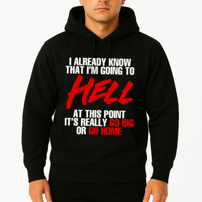 I Already Know That I’m Going To Hell At This Point It’s Really Go Big Or Go Hom Hoodie