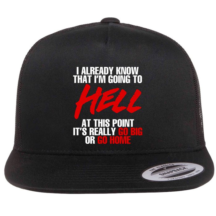I Already Know That I’m Going To Hell At This Point It’s Really Go Big Or Go Hom Flatbill Hat