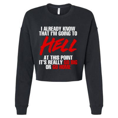 I Already Know That I’m Going To Hell At This Point It’s Really Go Big Or Go Hom Cropped Pullover Crew