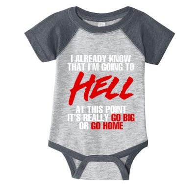 I Already Know That I’m Going To Hell At This Point It’s Really Go Big Or Go Hom Infant Baby Jersey Bodysuit