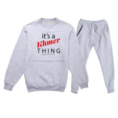 ItS A Khmer Thing – Celebrate Cambodian Culture & Travel Premium Crewneck Sweatsuit Set