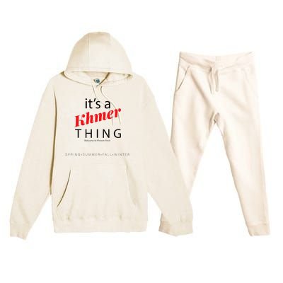 ItS A Khmer Thing – Celebrate Cambodian Culture & Travel Premium Hooded Sweatsuit Set