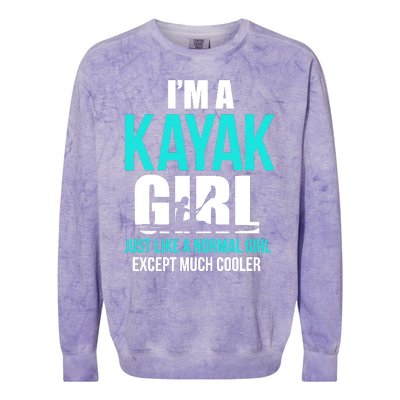 IM A Kayak Girl | Funny Kayaking Colorblast Crewneck Sweatshirt