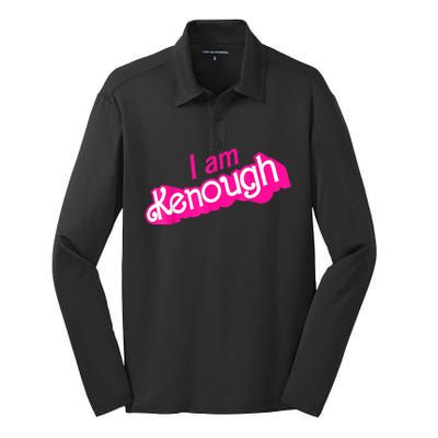 I Am Kenough Funny I Am Kenough Silk Touch Performance Long Sleeve Polo