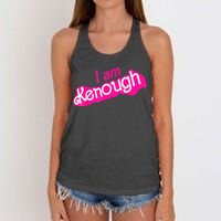 I Am Kenough Funny I Am Kenough Women's Knotted Racerback Tank