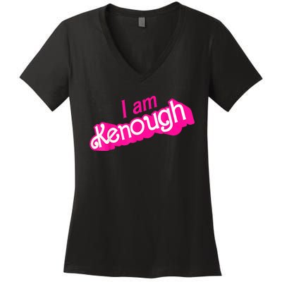 I Am Kenough Funny I Am Kenough Women's V-Neck T-Shirt