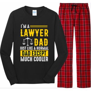 Im A Lawyer Dad Like A Normal Dad Just Much Cooler Funny Gift Long Sleeve Pajama Set