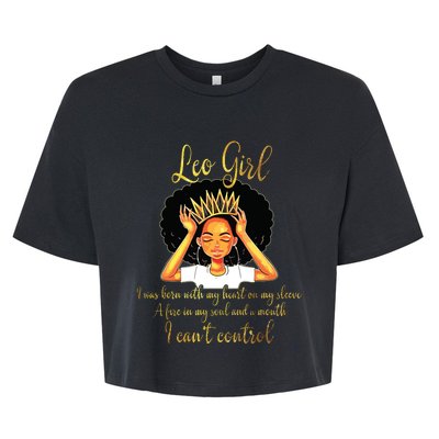 Im A Leo Girl Funny Birthday For Women Queen Bella+Canvas Jersey Crop Tee