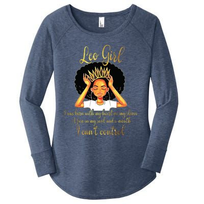 Im A Leo Girl Funny Birthday For Women Queen Women's Perfect Tri Tunic Long Sleeve Shirt