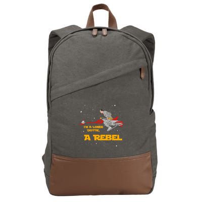 I’M A Loner Dottie A Rebel Pee Wee’S Big Adventure Mashup Cotton Canvas Backpack