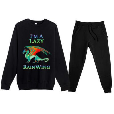 I Am Lazy Rainwing Premium Crewneck Sweatsuit Set