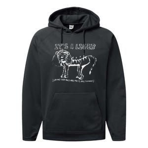 ItS A Liger Lion And Tiger Mixed Bred For Its Skills Performance Fleece Hoodie