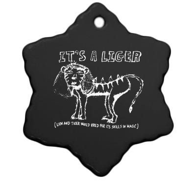 ItS A Liger Lion And Tiger Mixed Bred For Its Skills Ceramic Star Ornament